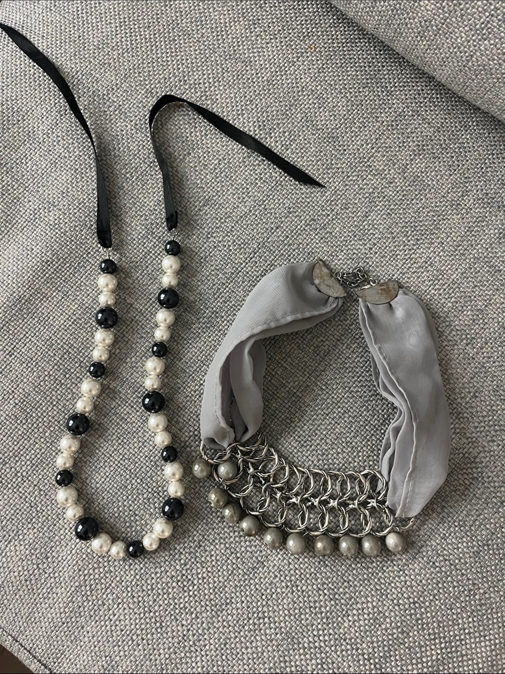 Gray Pearl and Bead Statement Necklaces - Women Jewelry